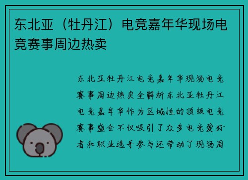 东北亚（牡丹江）电竞嘉年华现场电竞赛事周边热卖